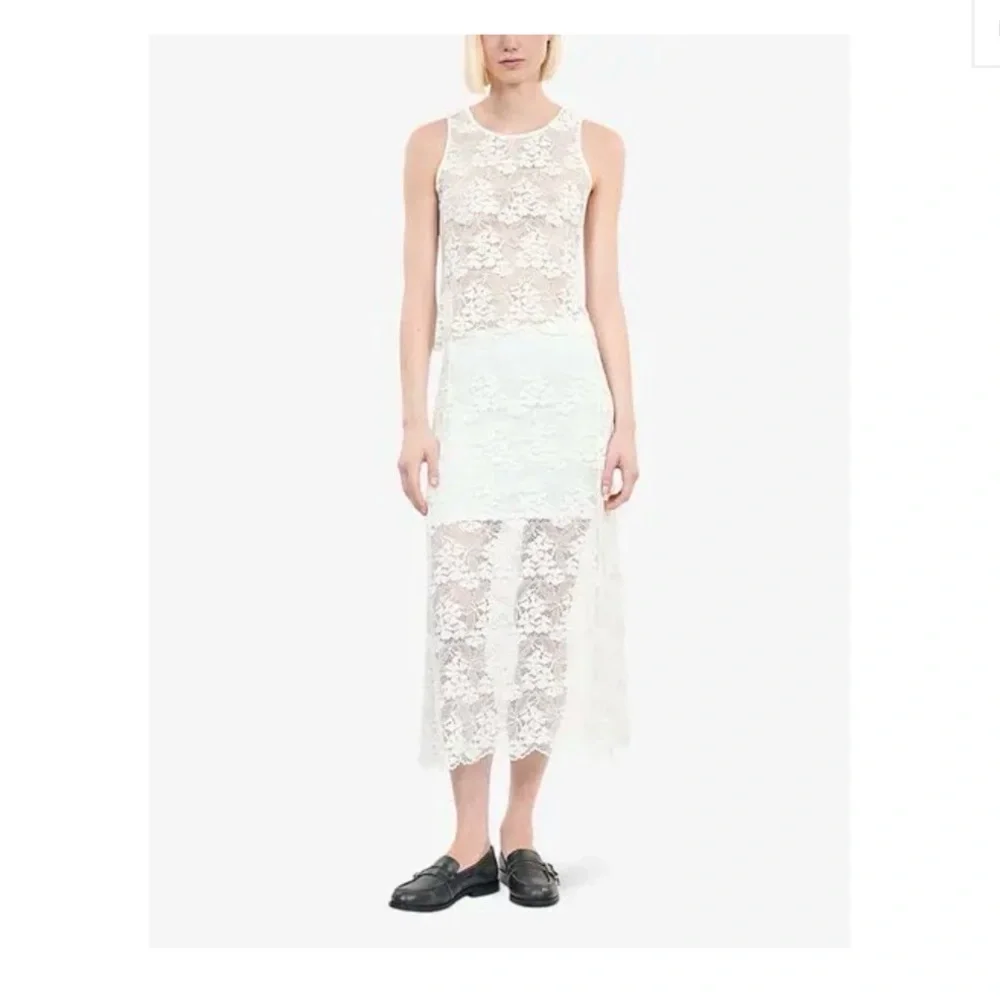 $325 The Kooples ivory cream lace overlay Maxi Skirt NWT vintage inspired size 6 - Picture 2 of 5